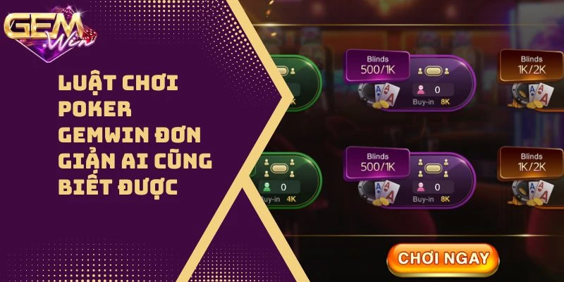 Luật Chơi Poker GEMWIN 2024: Những Quy Tắc Vàng Để Vượt Qua Mọi Đối Thủ!