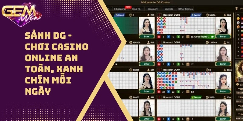 Sảnh DG – Chơi casino online an toàn, xanh chín mỗi ngày